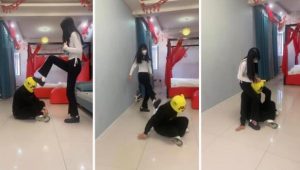 【精神小妹】跆拳道妹妹真人靶训练【续集】-97LZTD-97937