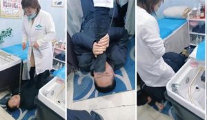 【乐爷】美容院三技师姐妹玩虐老板狗-97LZTD-98011