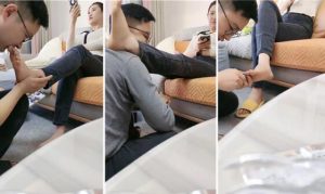 【青岛大混子】品尝恶毒继母的臭脚丫-97LZTD-98452