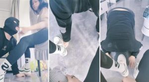 【奶糖】运动后超脏鞋臭白袜踩虐气味控制辱-97LZTD-98593