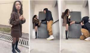 【素人挖掘机】开发长靴小姐姐楼道调-97LZTD-98717