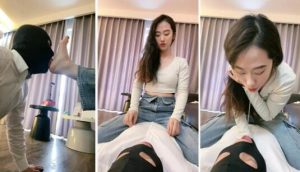 【七七】拍子鞭打掐乳品尝白袜脚裸足喂口水圣水泡面-97LZTD-98730