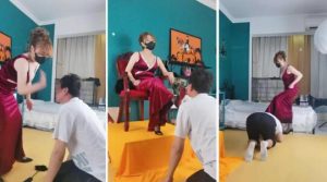 【魔鬼天使】高贵女王-狂抽耳光重度鞭打居高临下恋足-97LZTD-98780