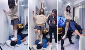 【麋鹿银儿】带女同学入圈-抽耳光骑马狗爬喂口水打手踩踏掐脖-97LZTD-98865