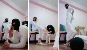 【美娜格格】剧情-白领S-员工遭客投诉的下场-97LZTD-98957
