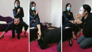 【凌儿女神】母畜伺候-骑马转胯跪舔高跟裸足-鞭打耳光-97LZTD-98964