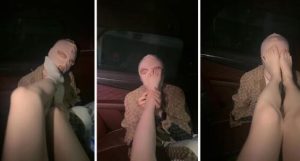 【樱木花道】车内-舔闻白袜脏鞋裸足捂脸窒息-97LZTD-99016