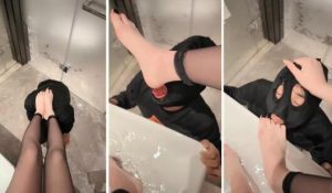 【思诺】长靴黑丝虐绿帽-骑马清理脏鞋面吃口水裹脚纸伺候洗漱-97LZTD-99051