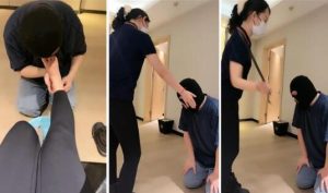 【Cherry】藤条重度抽打骑马犬化伺候沐足-97LZTD-99062