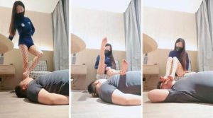 【梓晨】深喉虐乳踩脖窒息脚耳光-97LZTD-99063