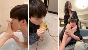 【冰冰】模特S-奶狗裸足恋足舔腿绞窒息-97LZTD-99077