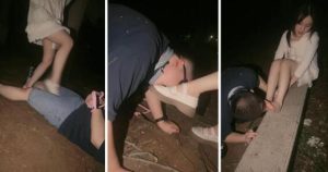 【香芋朱朱】户外-骑马犬化全体重踩闻白袜清理脏鞋-97LZTD-99153