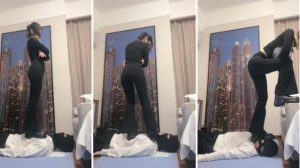 【不期而遇】品尝晨尿踩踏闻臭棉袜脚踩脖脚耳光-97LZTD-99210