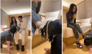 【jenn】情侣主虐绿帽-转胯踩踏踢踹耳光舔脏鞋喂口水-97LZTD-99219