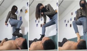 【女神学院·梓】摧毁狗脸 YC-2400313-97LZTD-99308