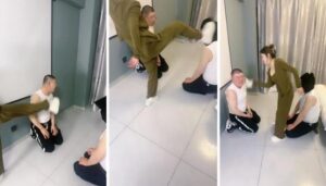 【逗逗】小白鞋女神S-心情不好暴揍父子狗-97LZTD-99547
