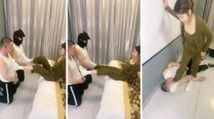 【逗逗】小白鞋女神S-心情不好暴揍父子狗-97LZTD-99547