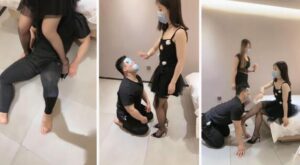 【小雅老师】内裤套头胯下辱坐脸窒息耳光双S黑丝肉丝捂脸-97LZTD-99799