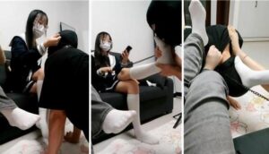 【可爱鬼】双学生S-跪舔脏鞋原味袜骑狗背吮吸裸足【双视角版】-97LZTD-99854