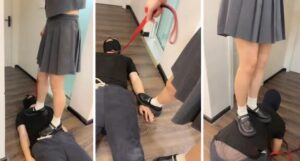 【黑泽兮】洛丽塔S-鞭打皮鞋白袜踢踹骑马踩踏【双视角版】-97LZTD-99864