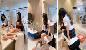 【冰冰】白富美S-骑马遛狗强制圣水踩头腿夹窒息沐足【完整版】-97LZTD-99893