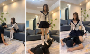 【女生也能很暴力】学生小妹白袜脚踢踹-97LZTD-146096