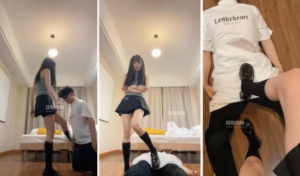 【婉纱sama】小皮鞋及膝袜连环踢裆-97LZTD-146188