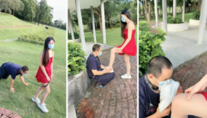 【嘉妮】户外-脏小白鞋闻舔-骑马骑脖-97LZTD-146381