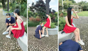 【嘉妮】户外-脏小白鞋闻舔-骑马骑脖-97LZTD-146381