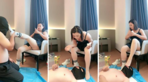 【直播调教视频】【冷兮】原味白棉袜闻舔-虐乳-97LZTD-146610