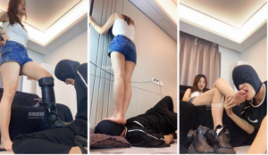 【女生也能很暴力】长靴捂超臭白袜气味辱-97LZTD-147127