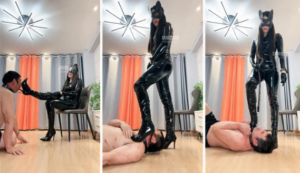 【晨颜】皮衣女神重刑虐打【双视角版】-97LZTD-34776