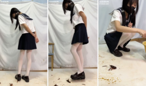【灵ling】灵欢白丝水手服小皮鞋虐踩一群小龙虾-97LZTDGXFC-00000313272841