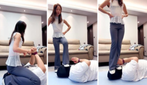 【辣辣】帆布鞋空军轮流踩踏-深喉踹头专场-97LZTDGXFC-00000313273230