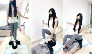【酹月S】健身女神踩踏-保鲜膜全包-97LZTDGXFC-000003132733055