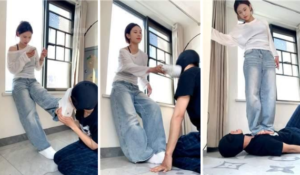 【女生也能很暴力】踢踹狗头-清理脏鞋底白袜-97LZTDGXFC-0000031327331858