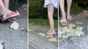 Tina公主户外清理过期的汉堡和饺子-97LZTDGXFC-000003132733193722
