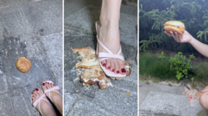 Tina公主户外清理过期的汉堡和饺子-97LZTDGXFC-000003132733193722