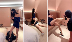 【欣怡】车模S挑逗废物奴-97LZTDGXFC-000003132733193741